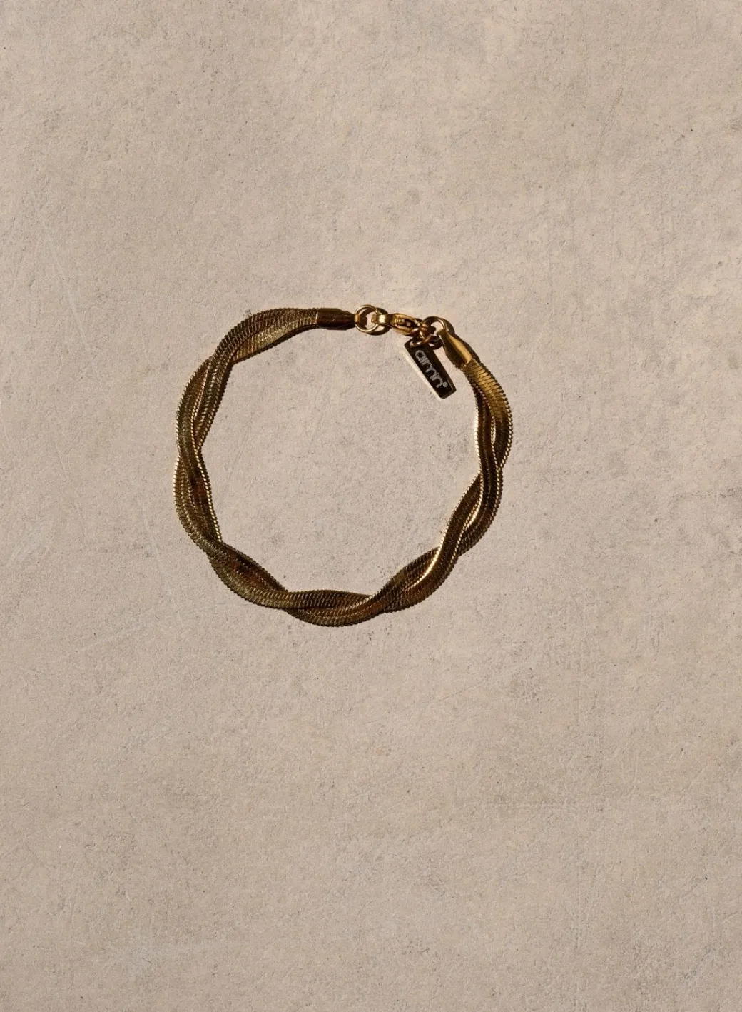 Gold Waterproof Braid Bracelet>AIM’N