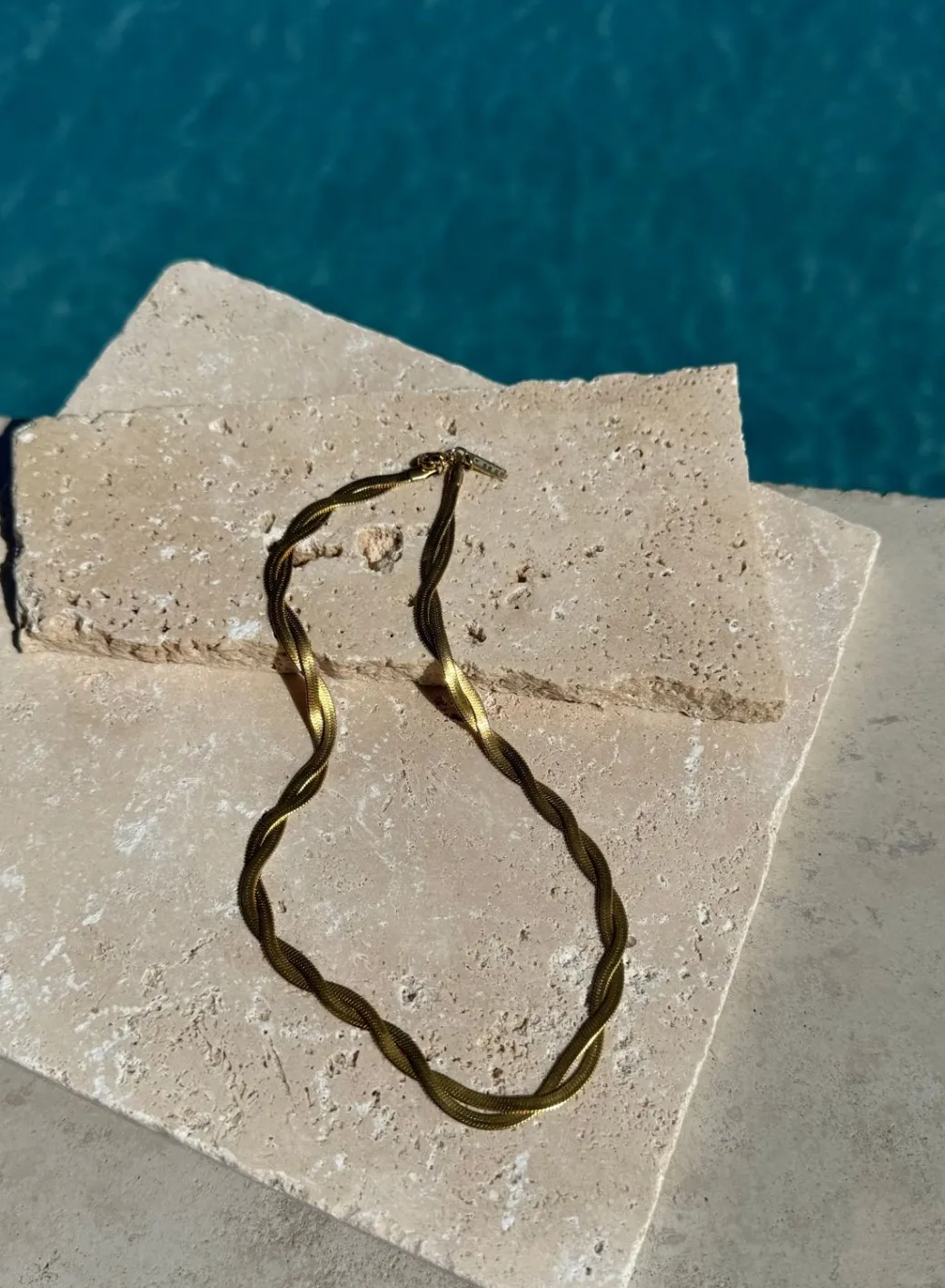Gold Waterproof Braid Necklace>AIM’N Hot