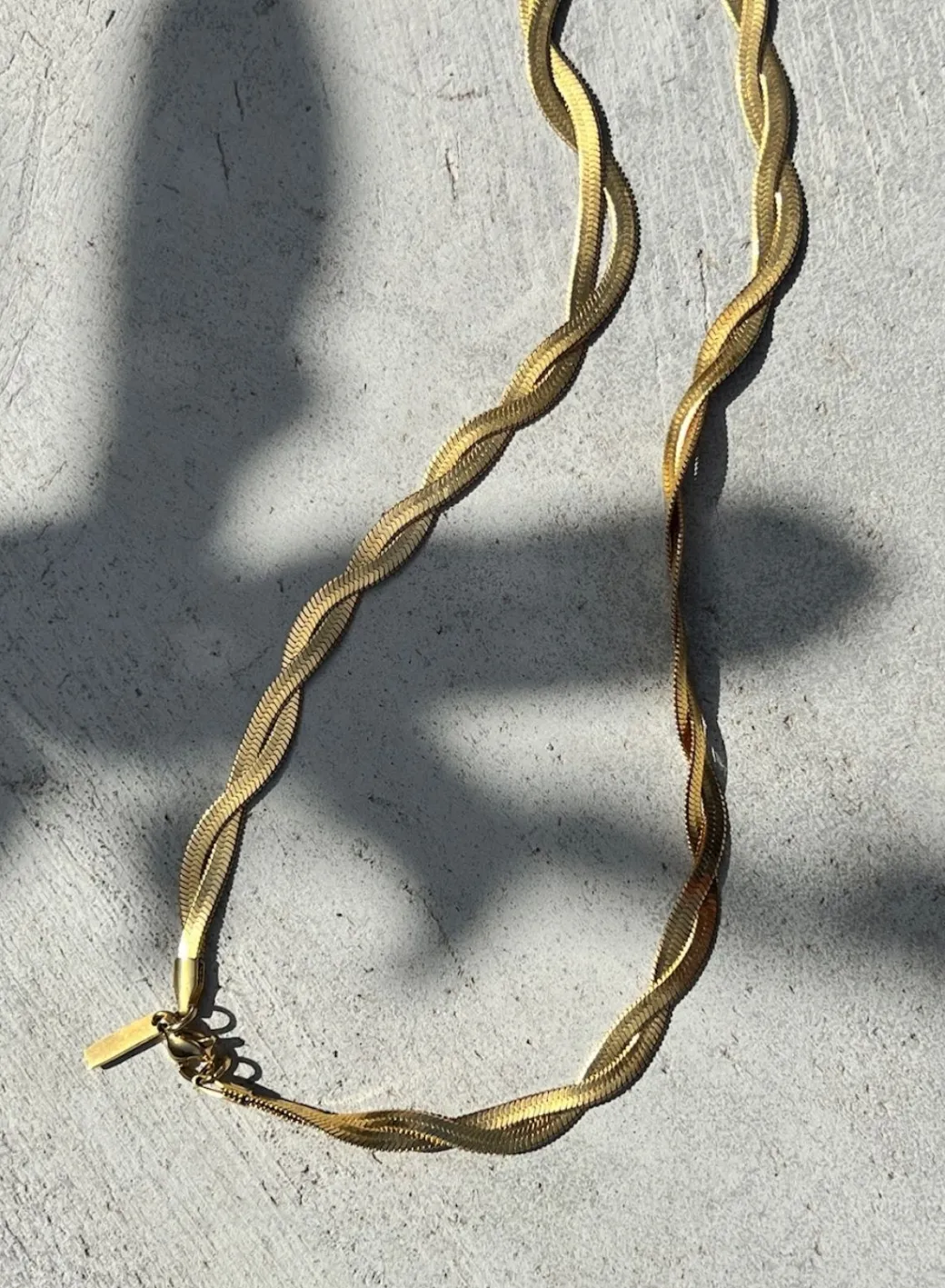 Gold Waterproof Braid Necklace>AIM’N Hot
