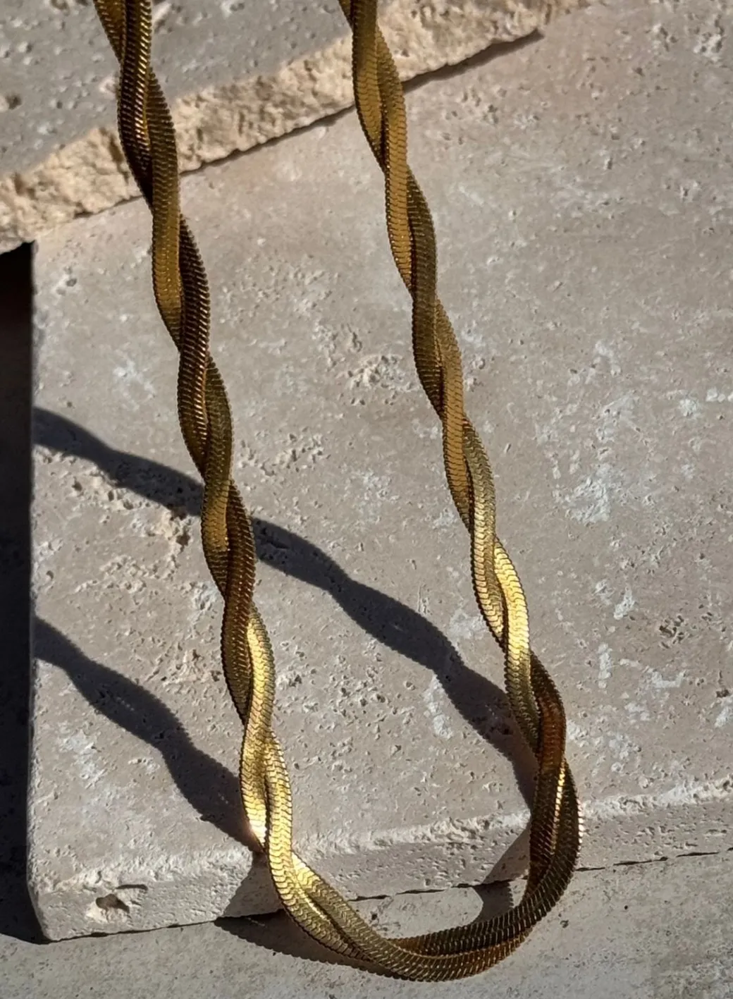 Gold Waterproof Braid Necklace>AIM’N Hot