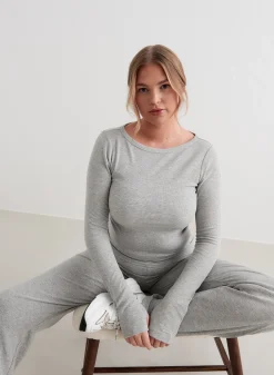 Ease Ribbed Long Sleeve Top><noscript><img width=