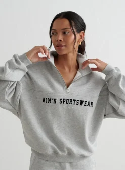 Varsity Sweat Half Zip>AIM’N Discount