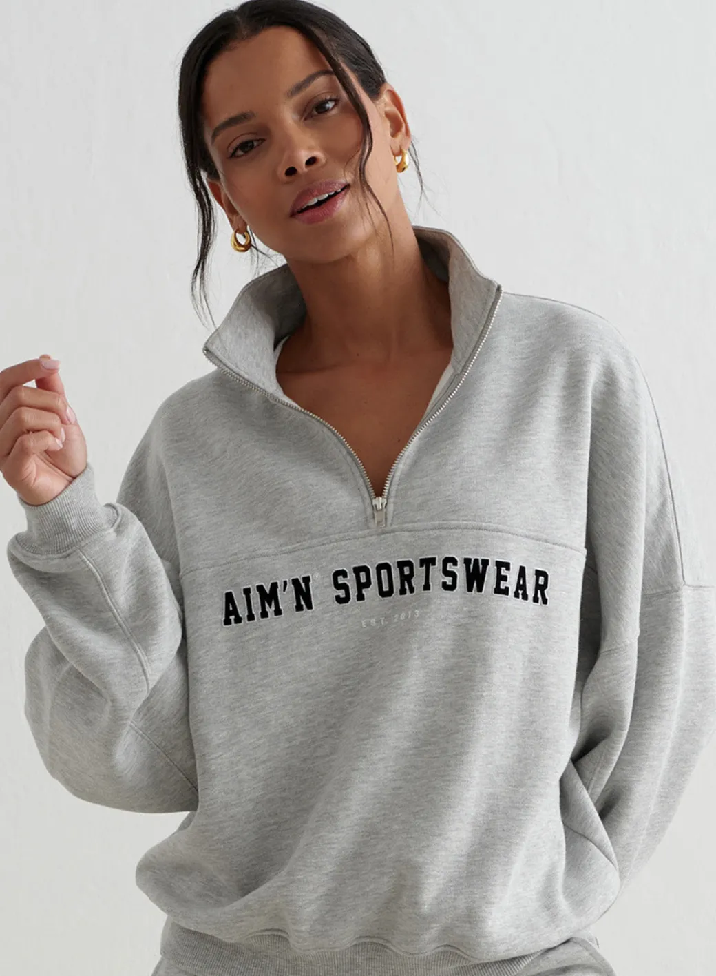 Varsity Sweat Half Zip>AIM’N Discount