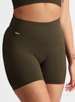 Ribbed Midi Biker Shorts>AIM’N Hot