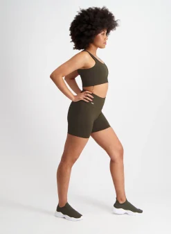 Ribbed Midi Biker Shorts>AIM’N Hot