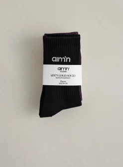Midnight Plum Young Aim'n Logo Socks 3-pack><noscript><img width=