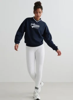 Navy Pitch V-neck Sweatshirt><noscript><img width=