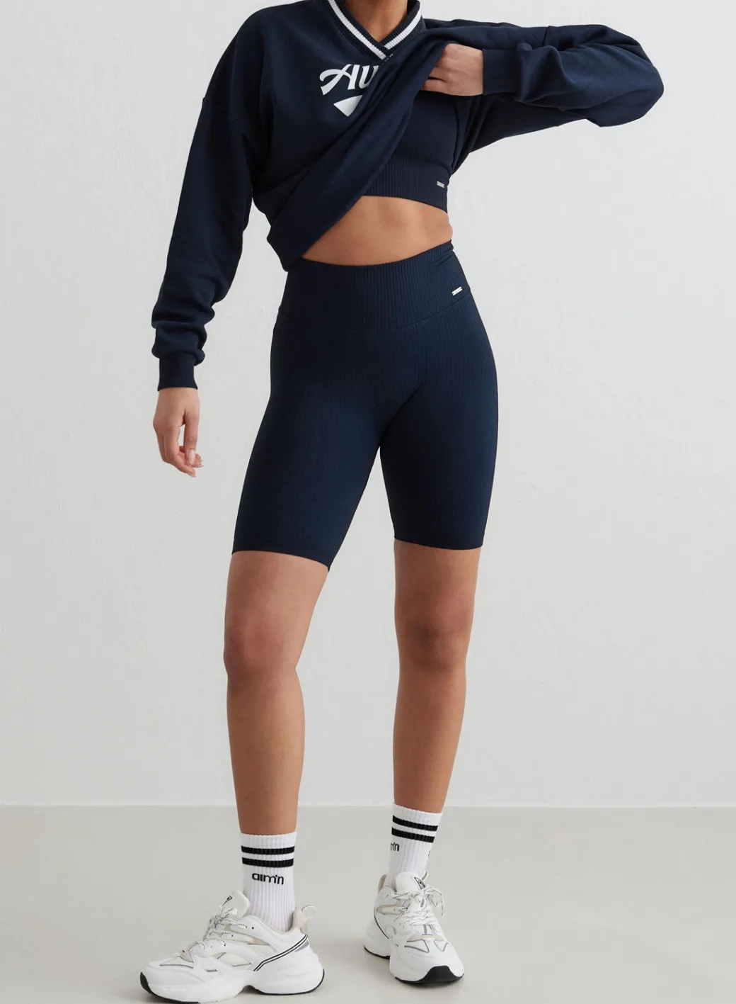Ribbed Biker Shorts>AIM’N Clearance