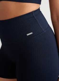 Ribbed Midi Biker Shorts><noscript><img width=