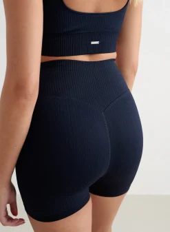 Ribbed Midi Biker Shorts><noscript><img width=