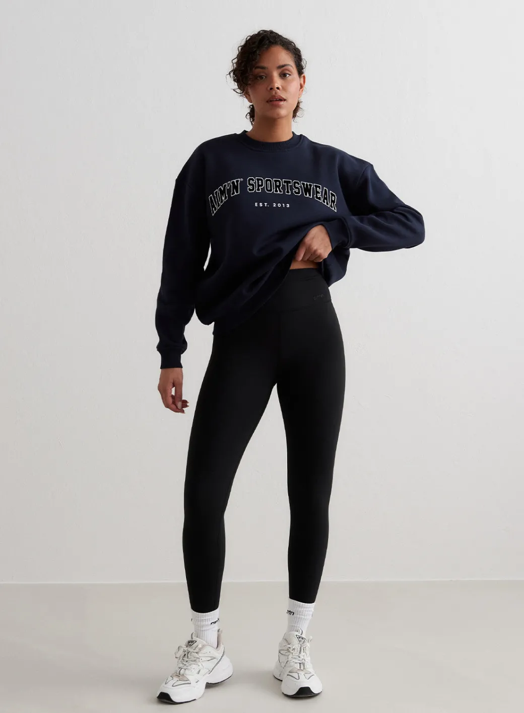 Navy Varsity Sweatshirt>AIM’N Outlet