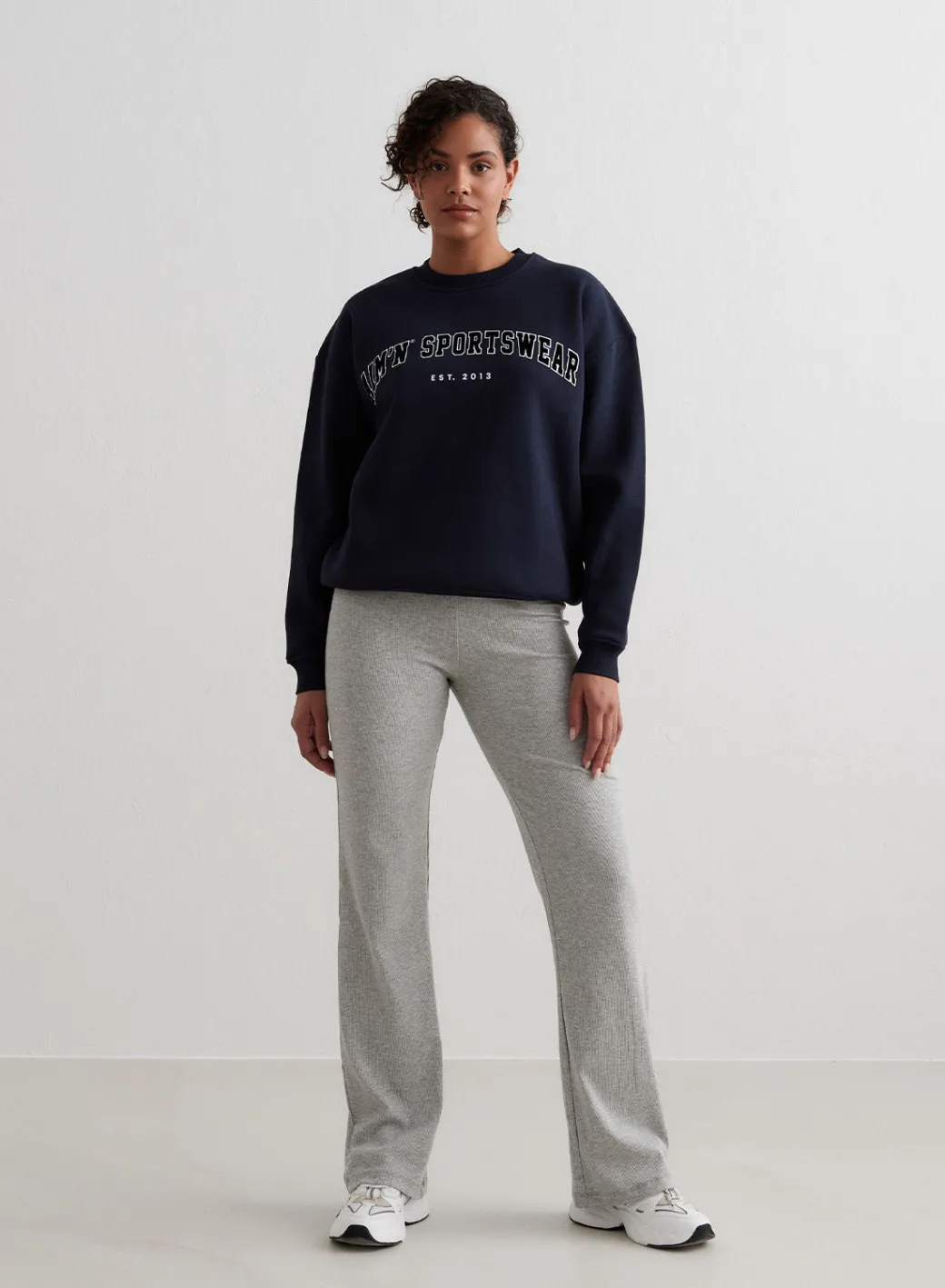 Navy Varsity Sweatshirt>AIM’N Outlet