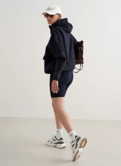 Navy Waterproof Oversized Anorak><noscript><img width=