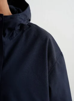 Navy Waterproof Oversized Anorak><noscript><img width=
