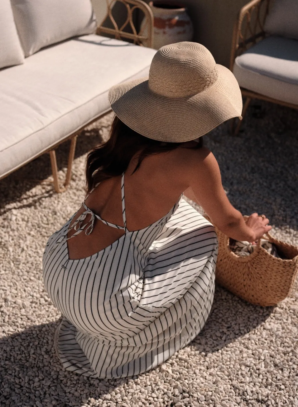 Off-white Flowy Long Dress>AIM’N Outlet