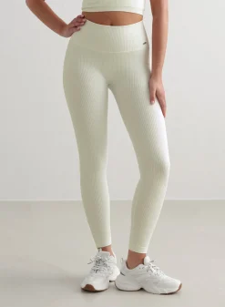 Off-White Ribbed Seamless Tights><noscript><img width=