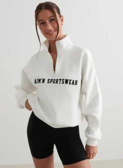 Off-White Varsity Sweat Half Zip>AIM’N Online