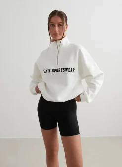 Off-White Varsity Sweat Half Zip><noscript><img width=