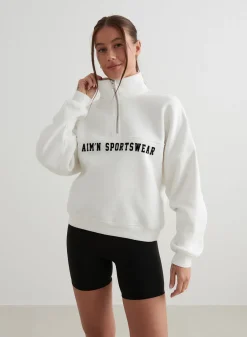 Off-White Varsity Sweat Half Zip><noscript><img width=