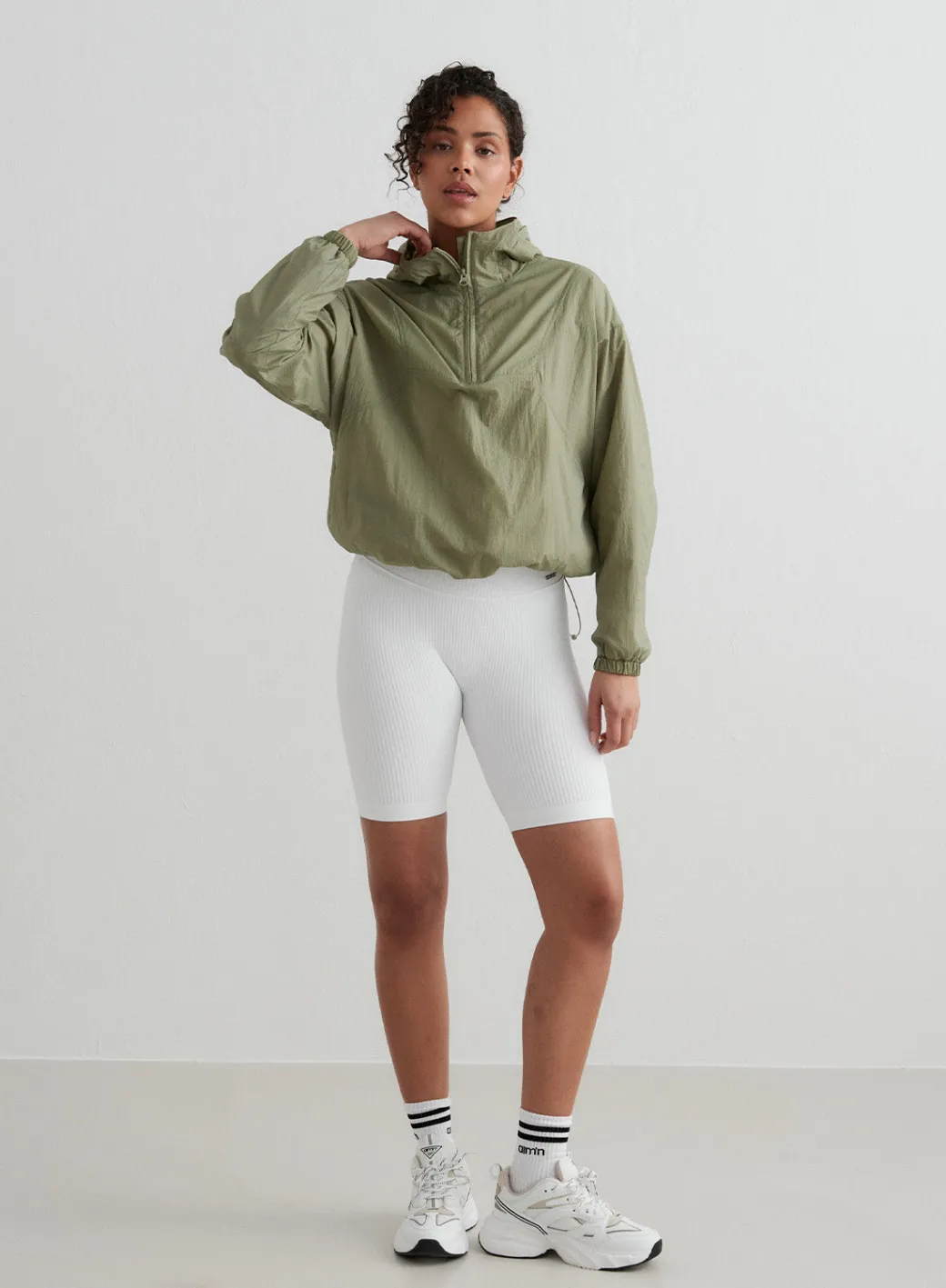Pale Khaki Lightweight Anorak>AIM’N Sale