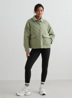 Pale Khaki Quilted Femme Jacket>AIM’N New