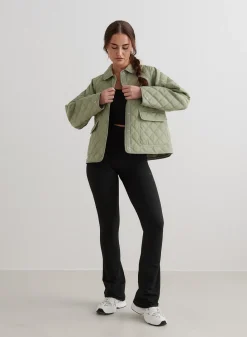 Pale Khaki Quilted Femme Jacket><noscript><img width=