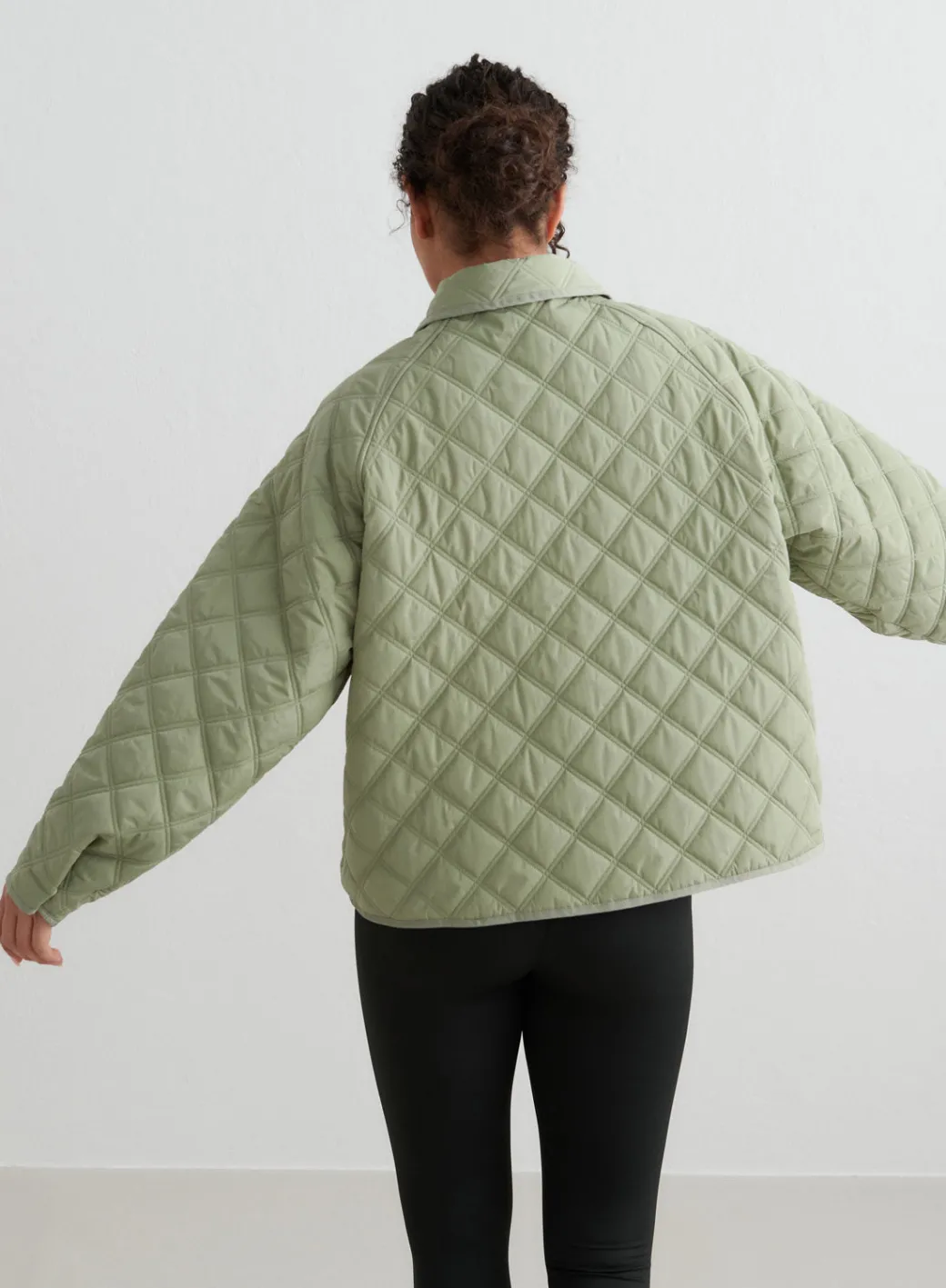 Pale Khaki Quilted Femme Jacket>AIM’N New