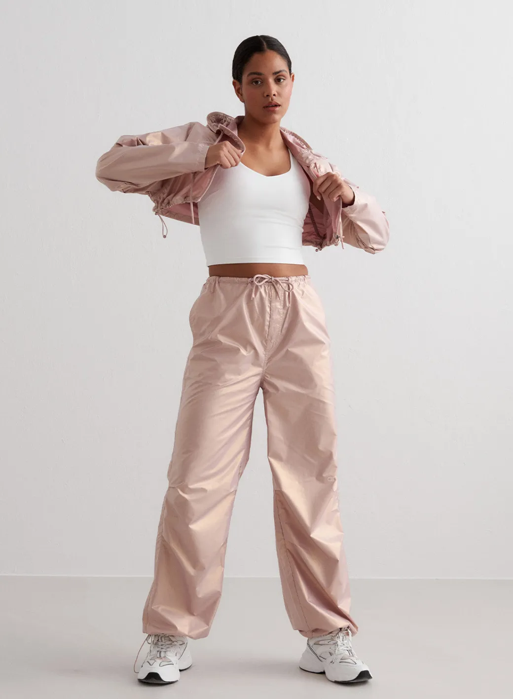 Metallic Cropped Jacket>AIM’N Discount