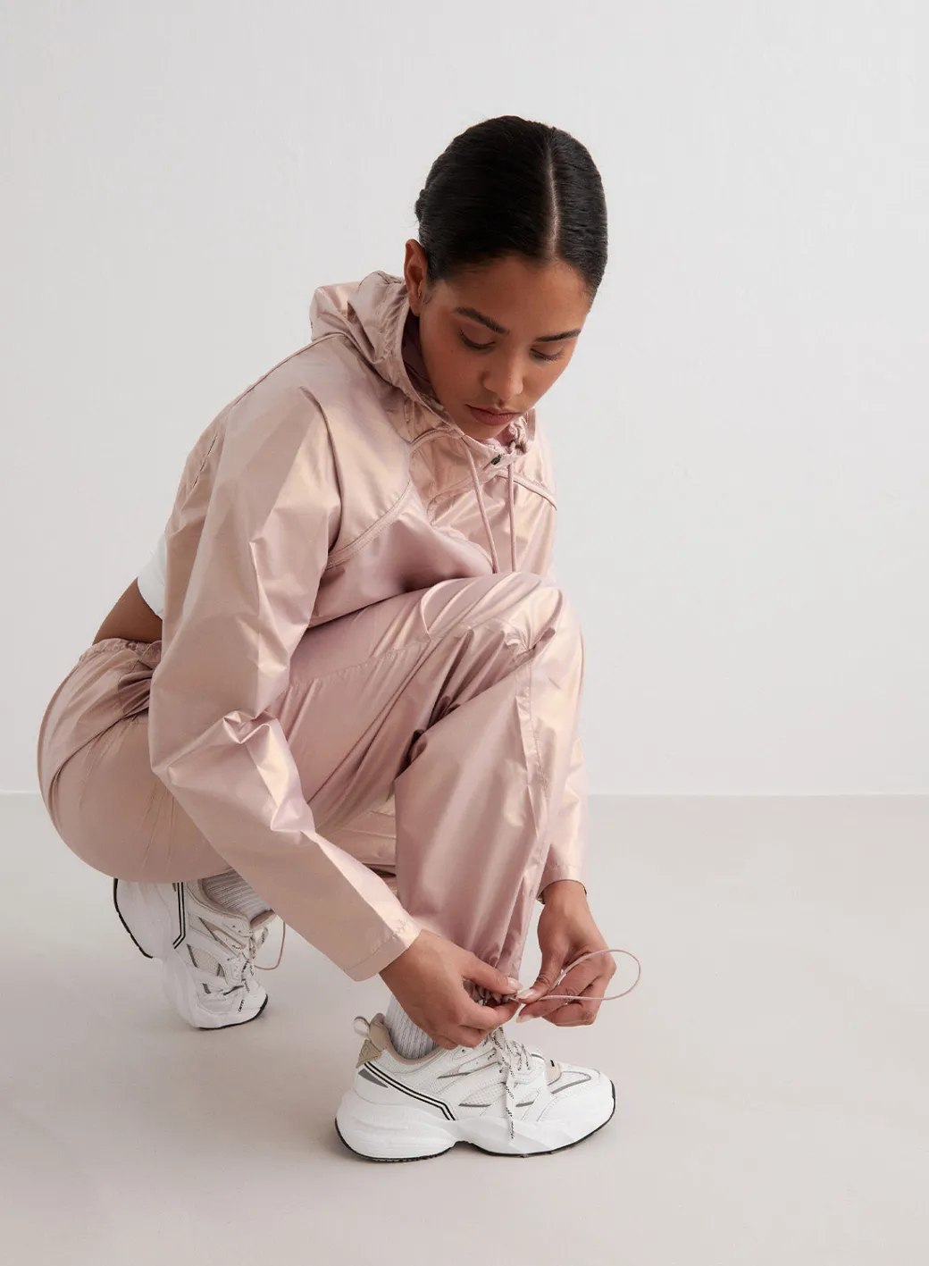Metallic Plain Parachute Pants>AIM’N Discount