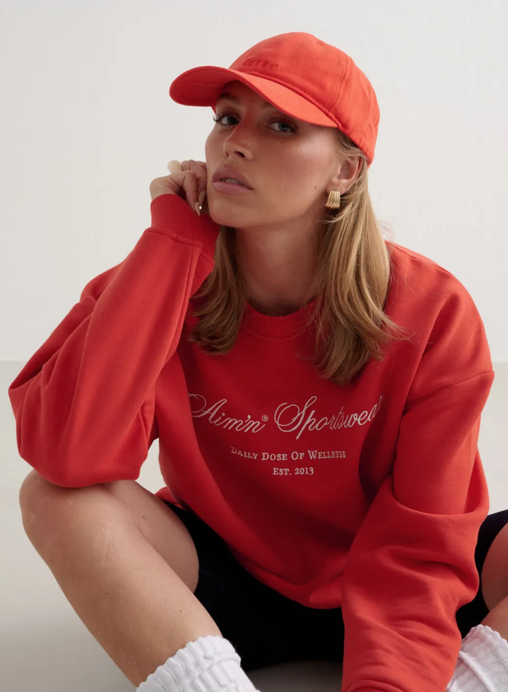 90's Red Small Logo Cap>AIM’N Clearance
