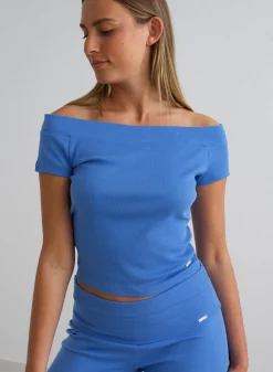 Ease Ribbed Off-shoulder Top>AIM’N Discount
