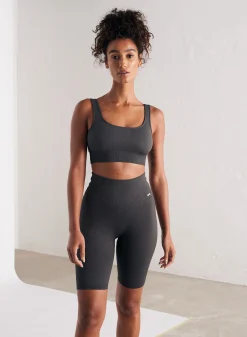 Ribbed Seamless Biker Shorts><noscript><img width=