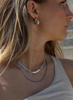 Waterproof Drop Hoop Earrings><noscript><img width=