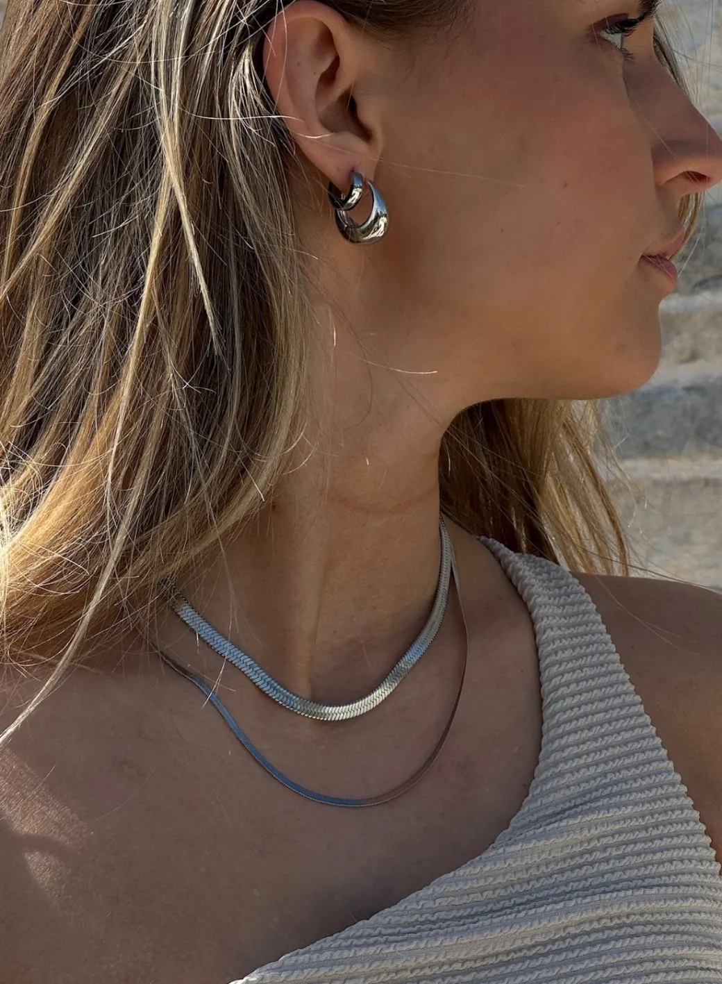 Waterproof Drop Hoop Earrings>AIM’N Hot