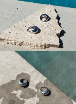 Waterproof Drop Hoop Earrings><noscript><img width=