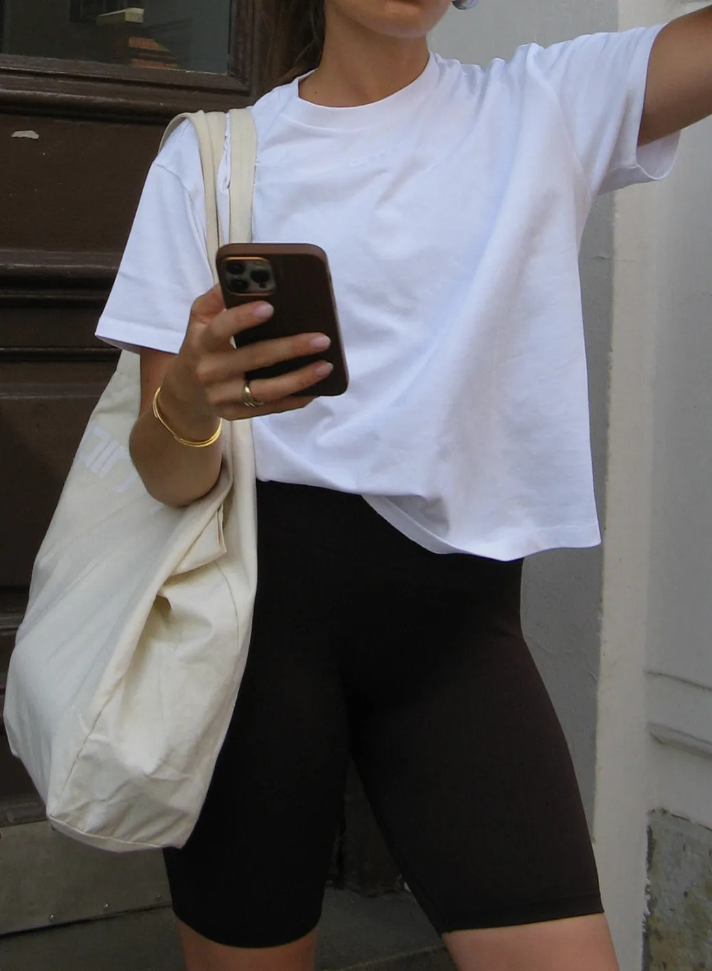 White Boxy T-shirt>AIM’N New