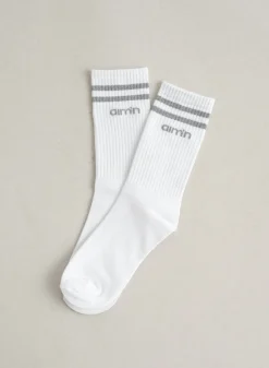 White Reflective Aim High Socks>AIM’N Online