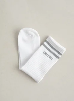 White Reflective Aim High Socks><noscript><img width=