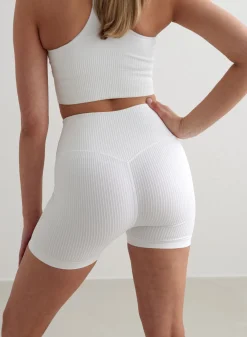 Ribbed Midi Biker Shorts>AIM’N Hot