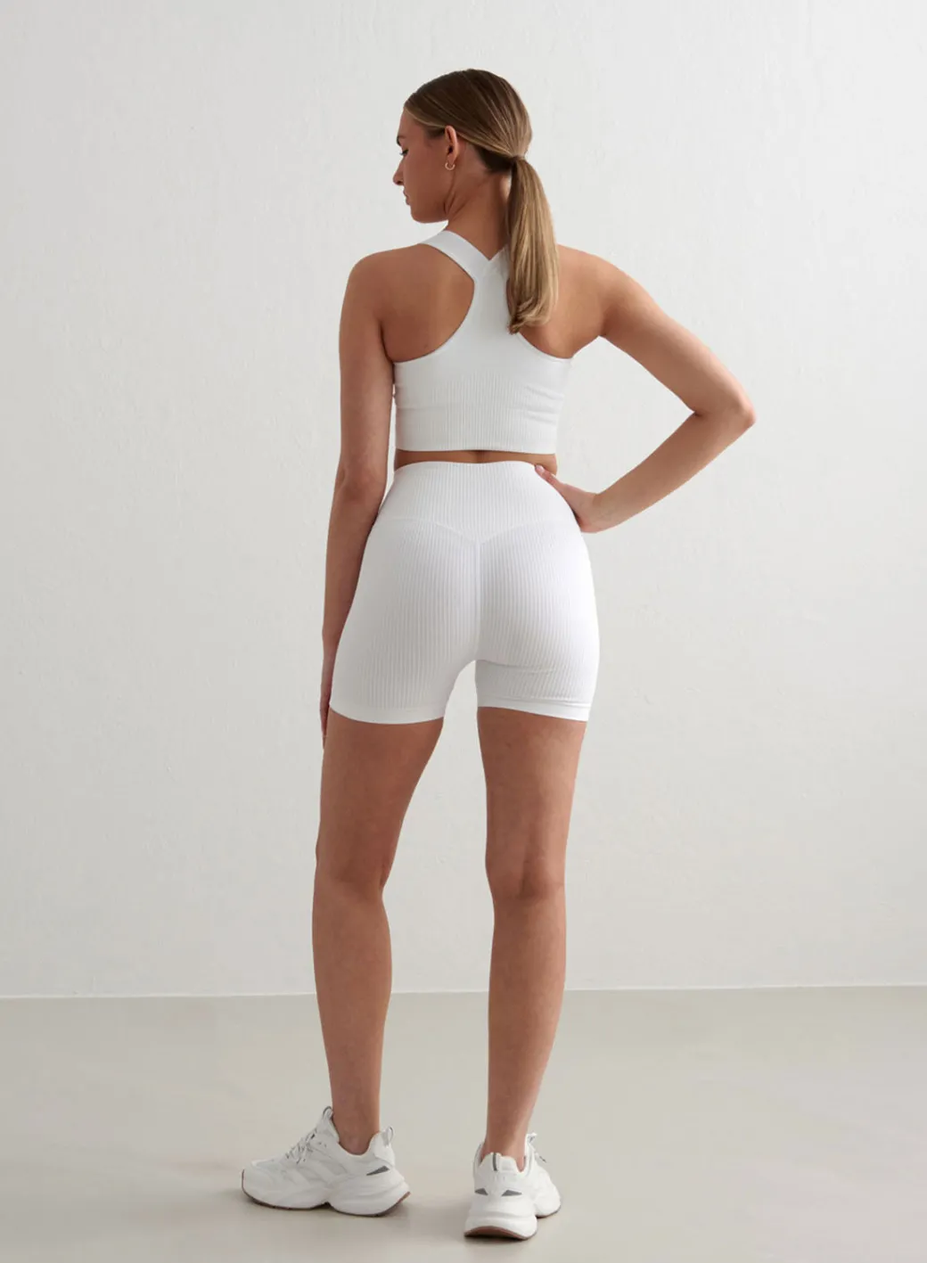 Ribbed Midi Biker Shorts>AIM’N Hot