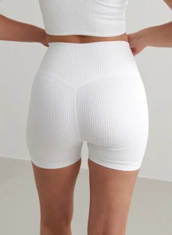 Ribbed Midi Biker Shorts><noscript><img width=