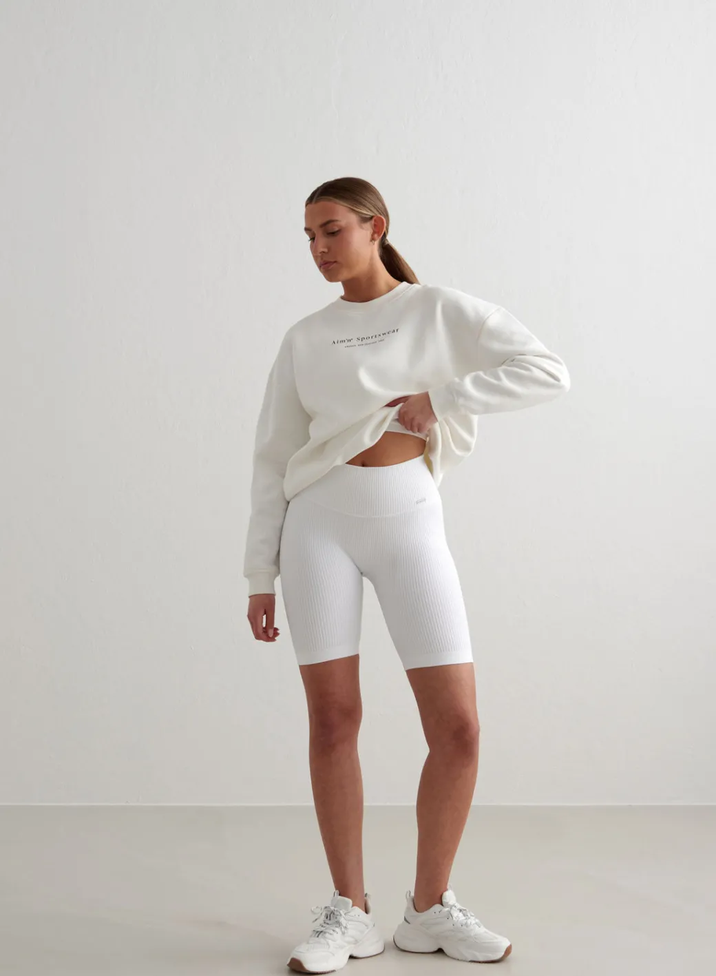 Ribbed Seamless Biker Shorts>AIM’N