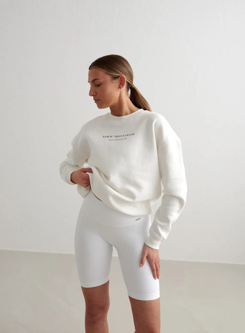 Ribbed Seamless Biker Shorts>AIM’N