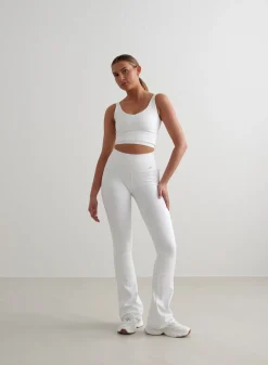 Ribbed Seamless Flare Tights><noscript><img width=