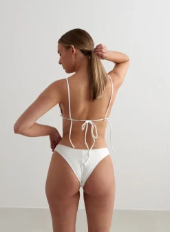 White Ribbed U-shape Bikini Bottom><noscript><img width=