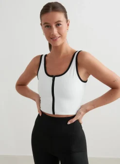 White Sense Zipped Bralette>AIM’N Sale