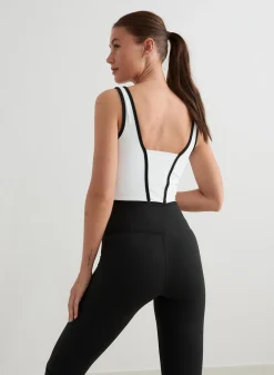 White Sense Zipped Bralette><noscript><img width=
