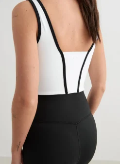 White Sense Zipped Bralette><noscript><img width=